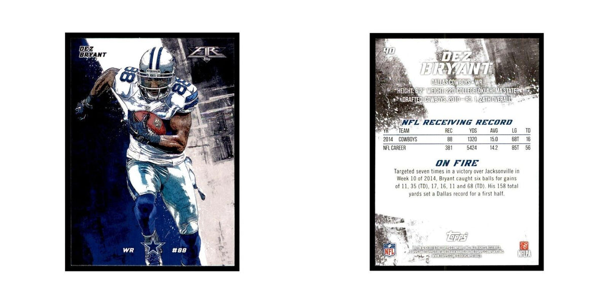 2015 Topps Fire Dez Bryant Football Cards #40