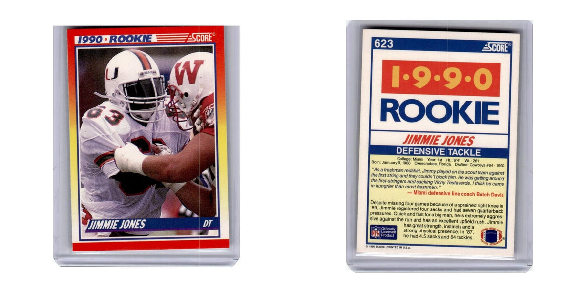 1990 Score Jimmie Jones RC Cowboys #623