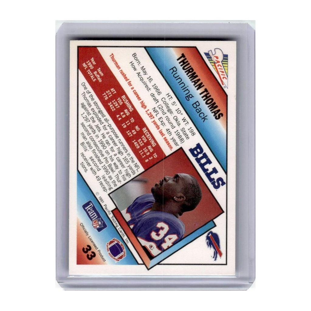 1991 Pacific Thurman Thomas Bills #33