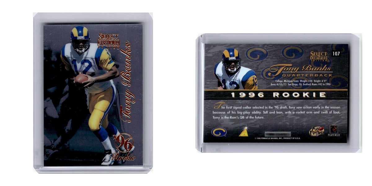 1996 Select Certified Brent Jones RC 49ers #107