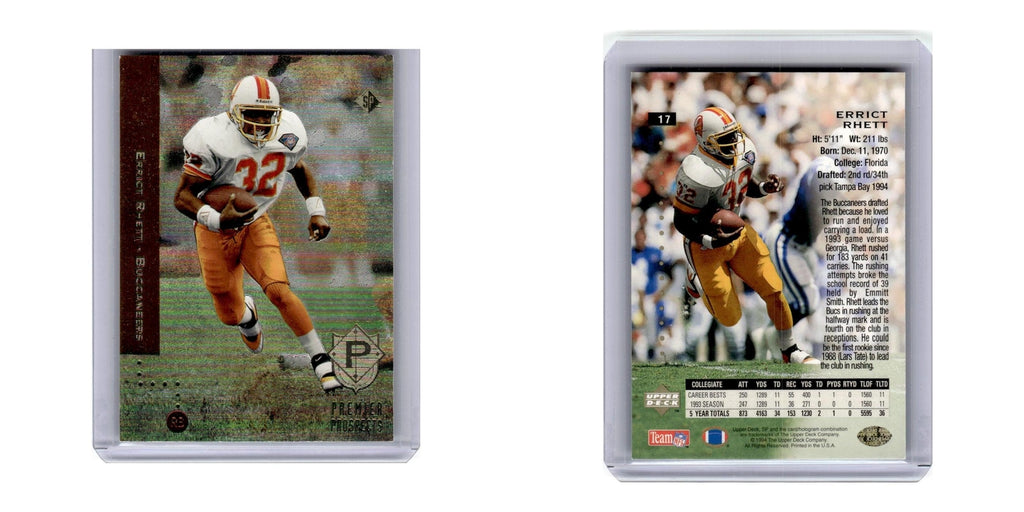 1994 SP Premier Prospects Errict Rhett #17