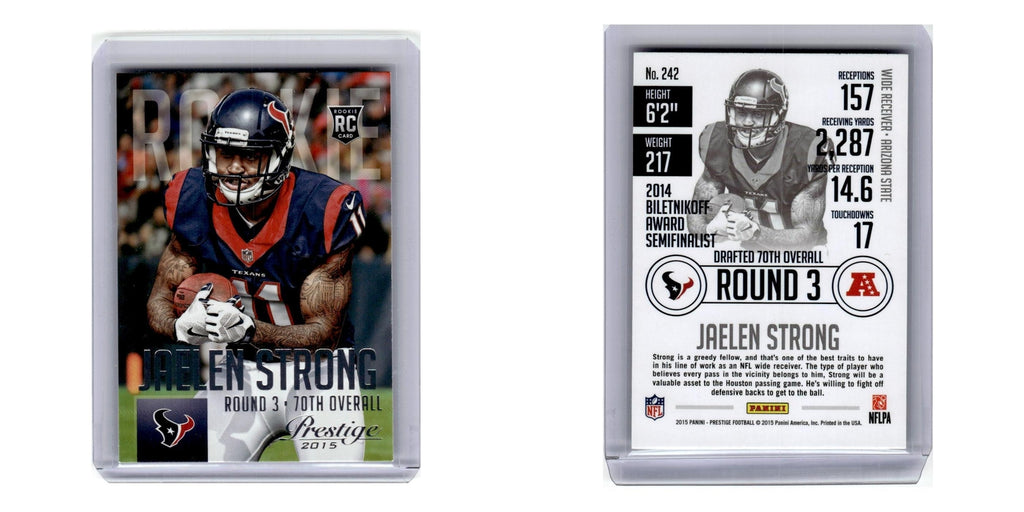 2015 Panini Prestige Jaelen Strong RC Texans #242