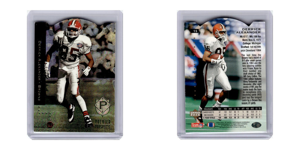 1994 SP Premier Prospects Derrick Alexander Browns #15
