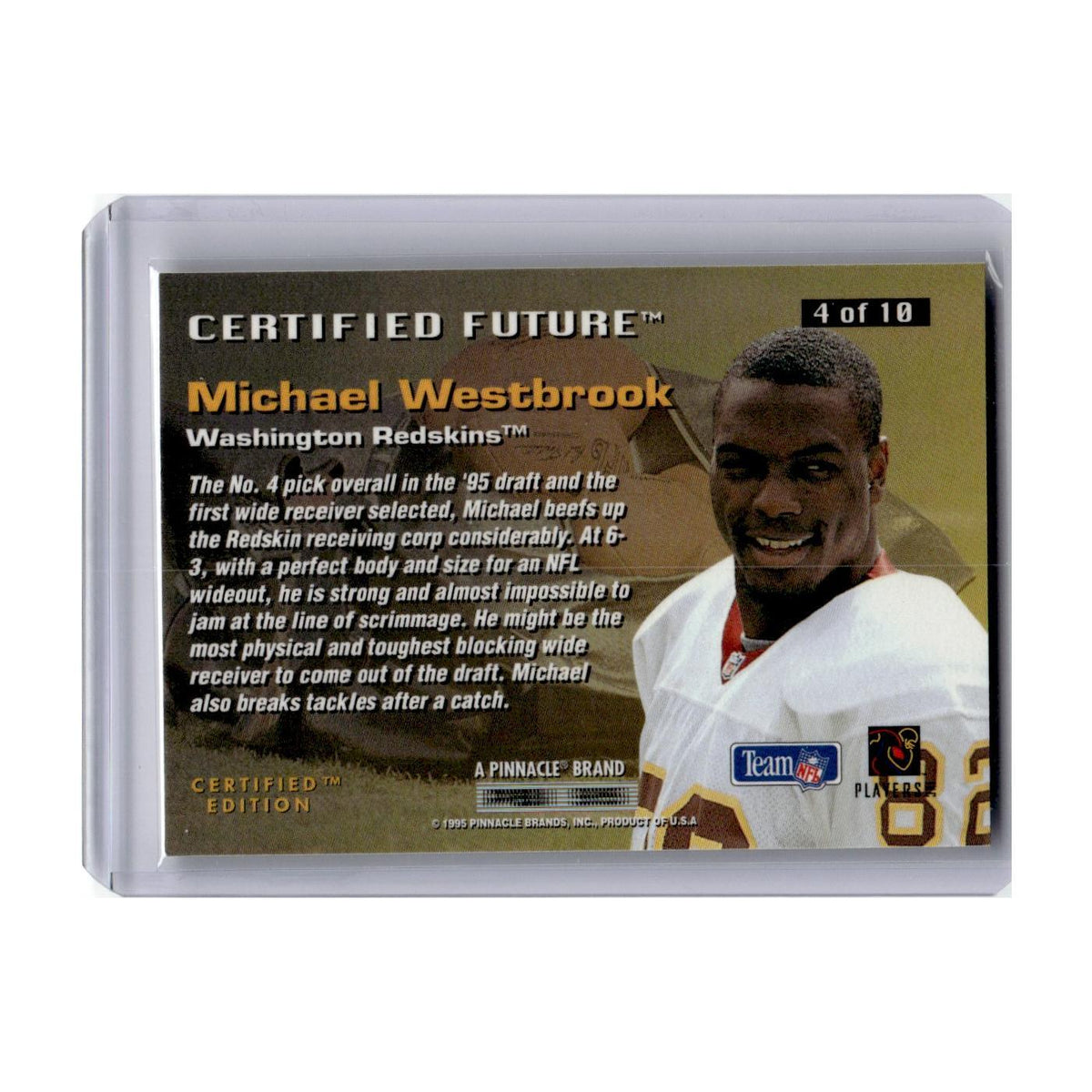 1995 Select Certified Michael Westbrook Redskins #4