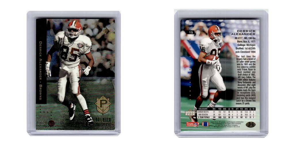 1994 SP Premier Prospects Derrick Alexander RC Browns #15