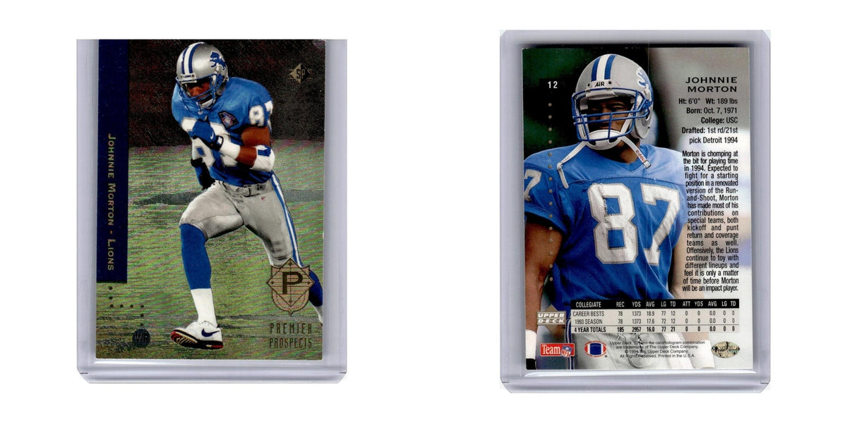 1994 SP Premier Prospects Johnnie Morton RC Lions #12