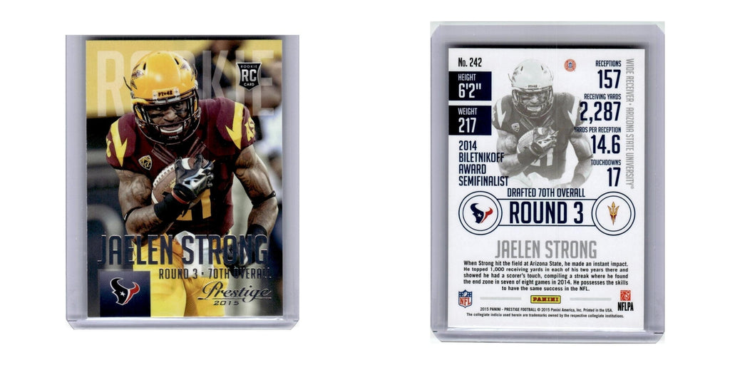 2015 Panini Prestige Jaelen Strong RC Texans #242