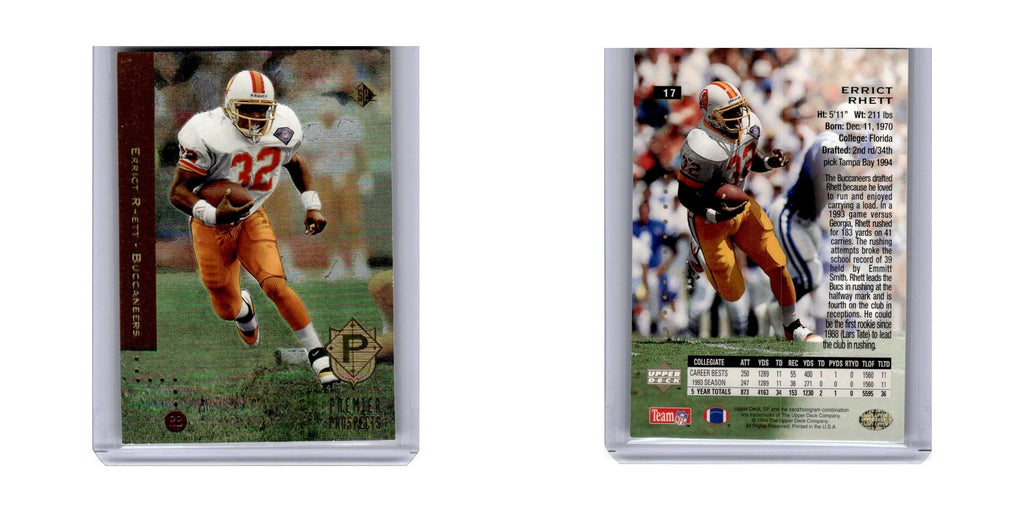 1994 SP Premier Prospects Errict Rhett #17
