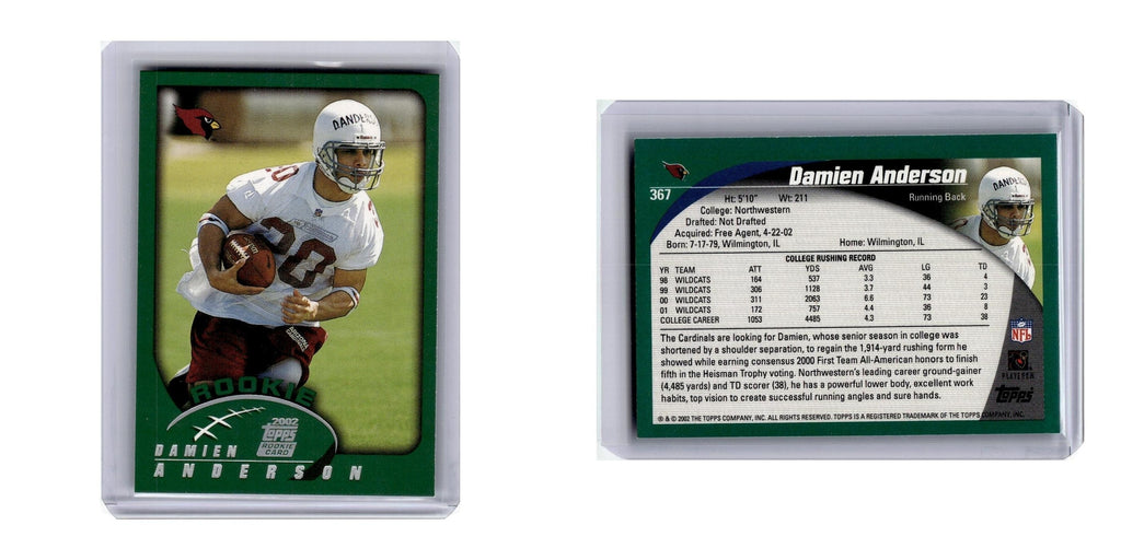 2002 Topps Damien Anderson RC Cardinals #367