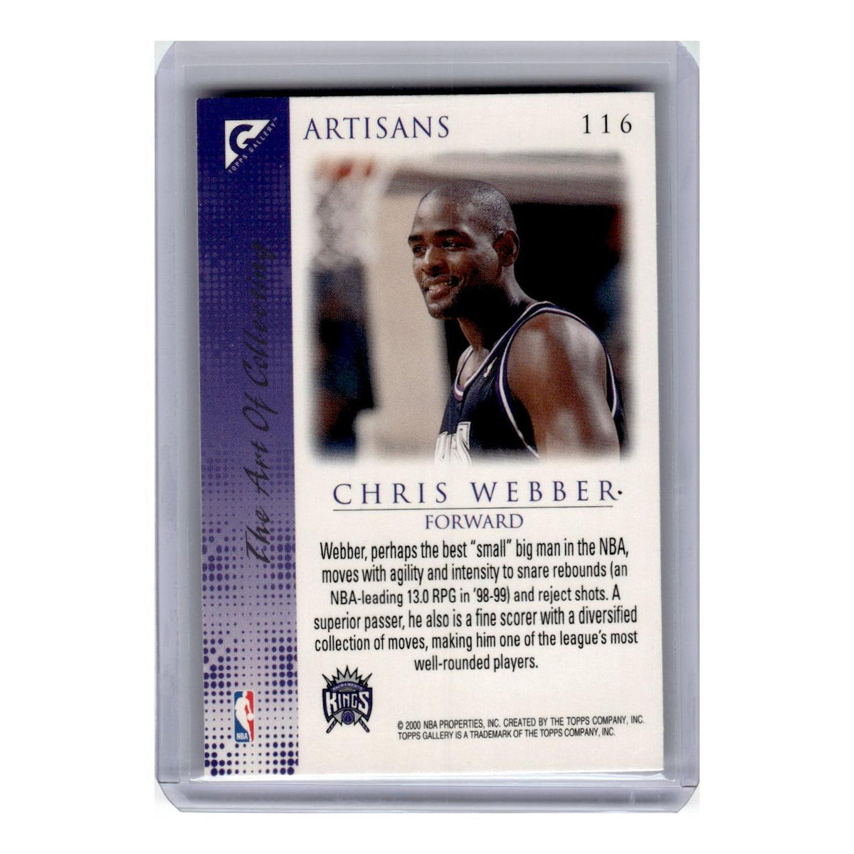 1999 Topps Gallery Chris Webber Kings #116