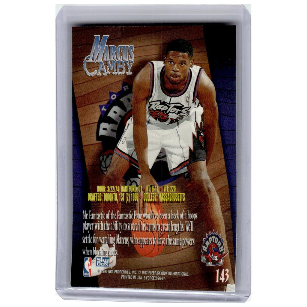 1996 SkyBox Z-Force Marcus Camby RC Raptors #143