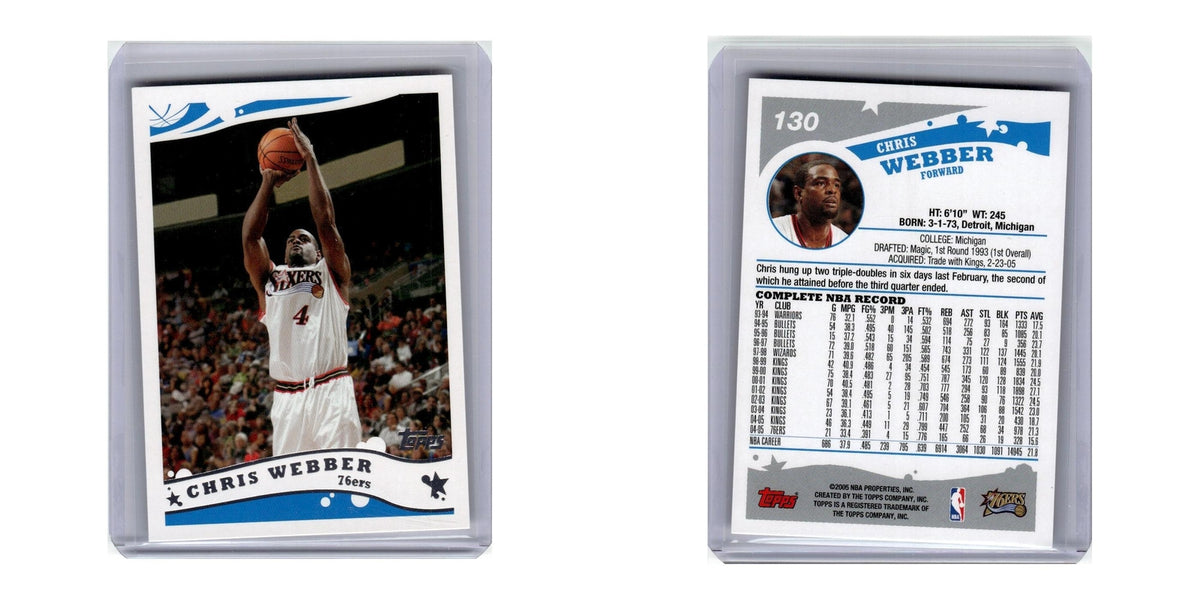 2005 Topps Chris Webber 76ers #130