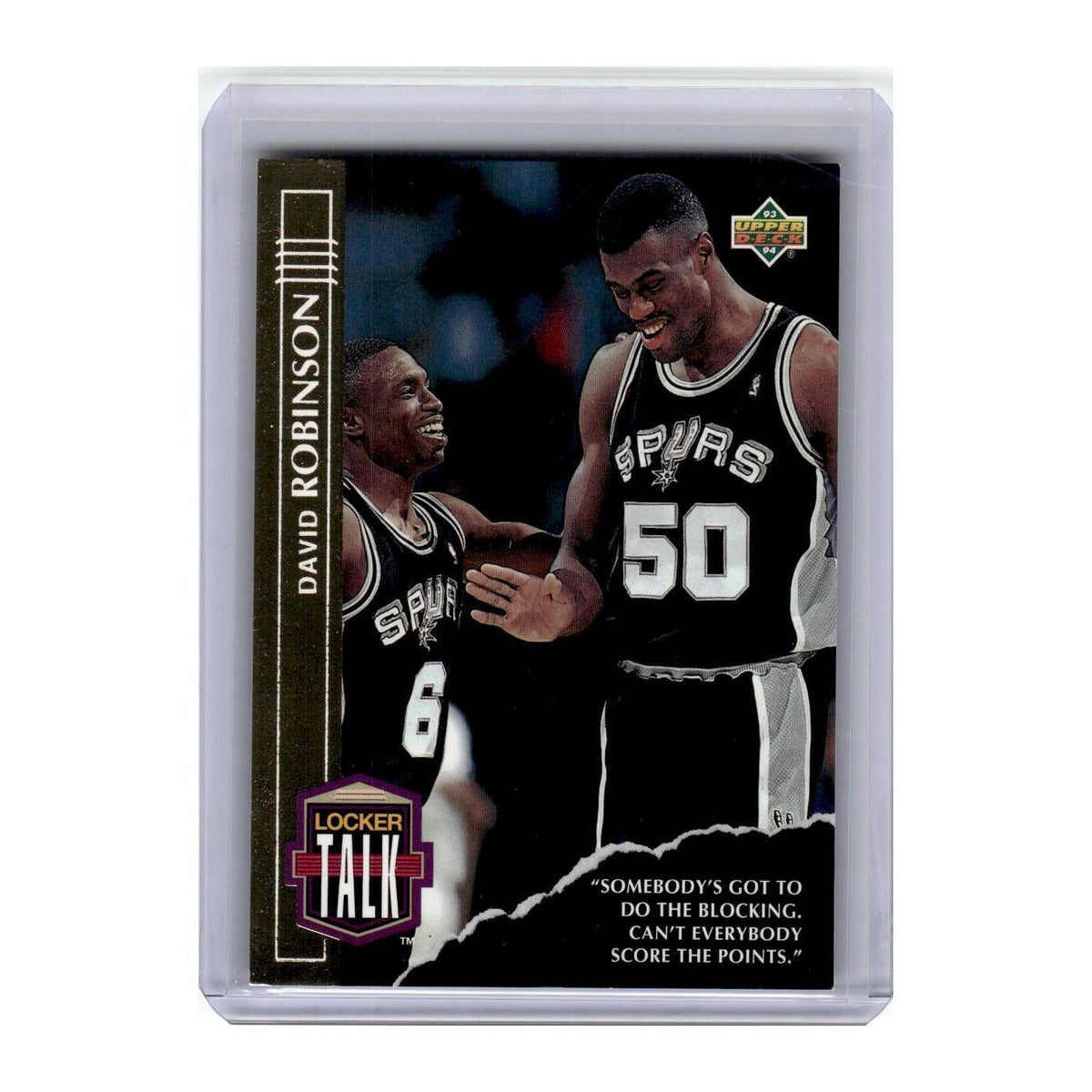 1993 Upper Deck Locker Talk David Robinson Spurs #LT9