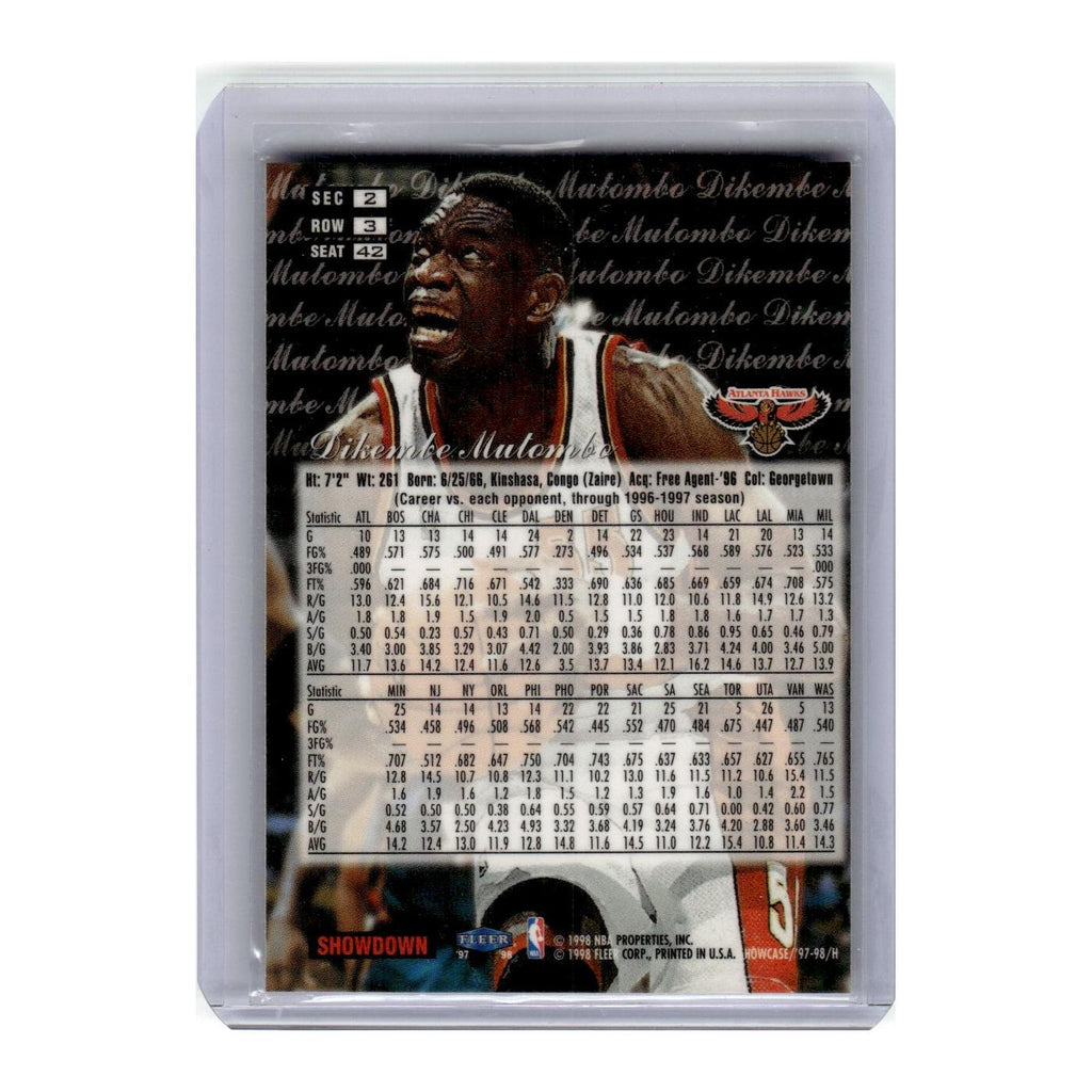 1997 Flair Showcase  Dikembe Mutombo Hawks #nan