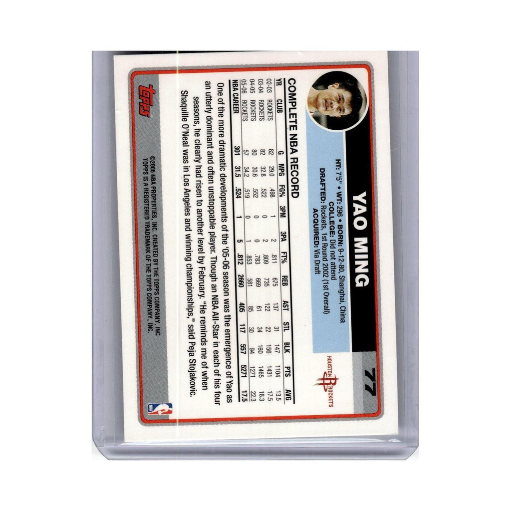 2006 Topps Yao Ming Rockets #77