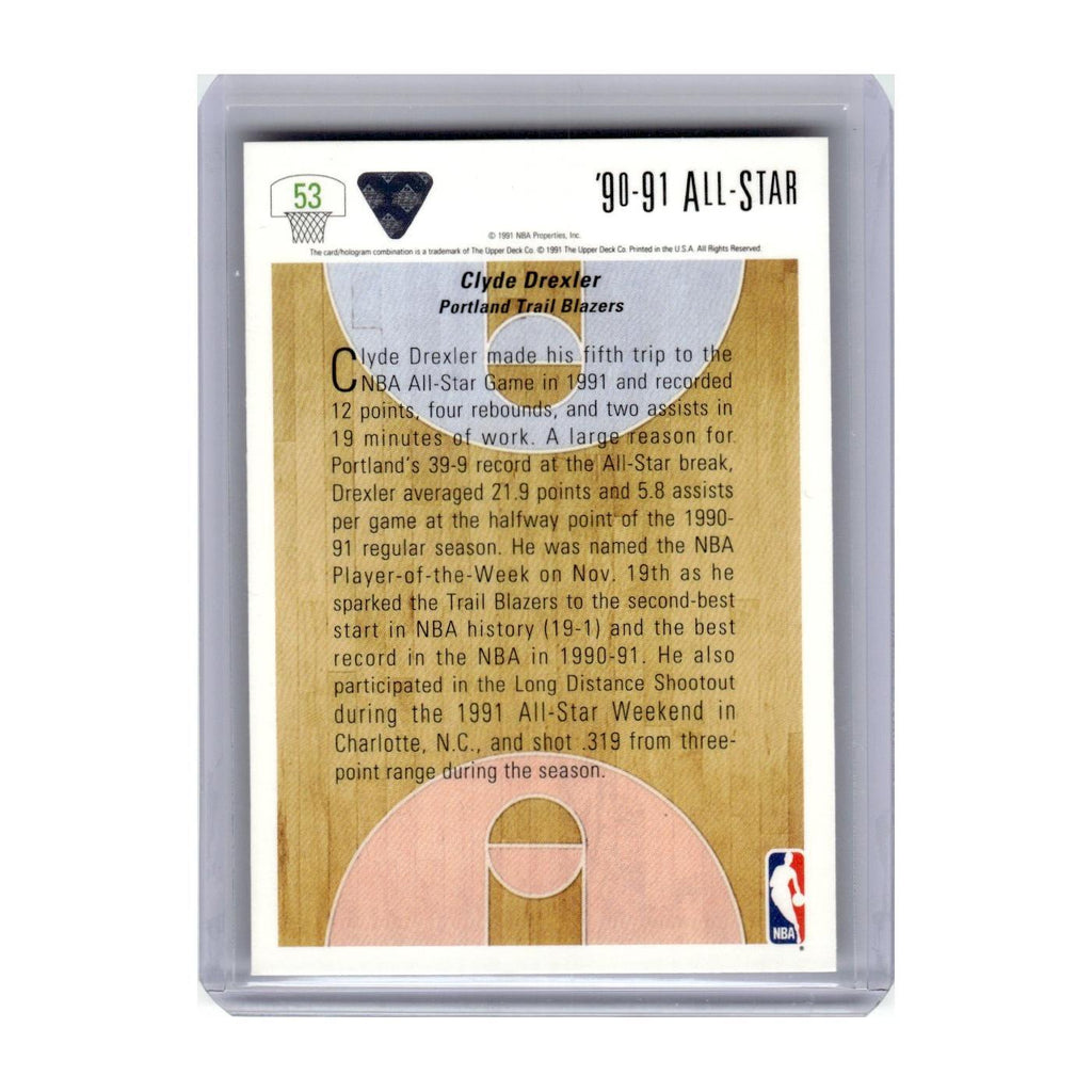 1991 Upper Deck Clyde Drexler Blazers #53