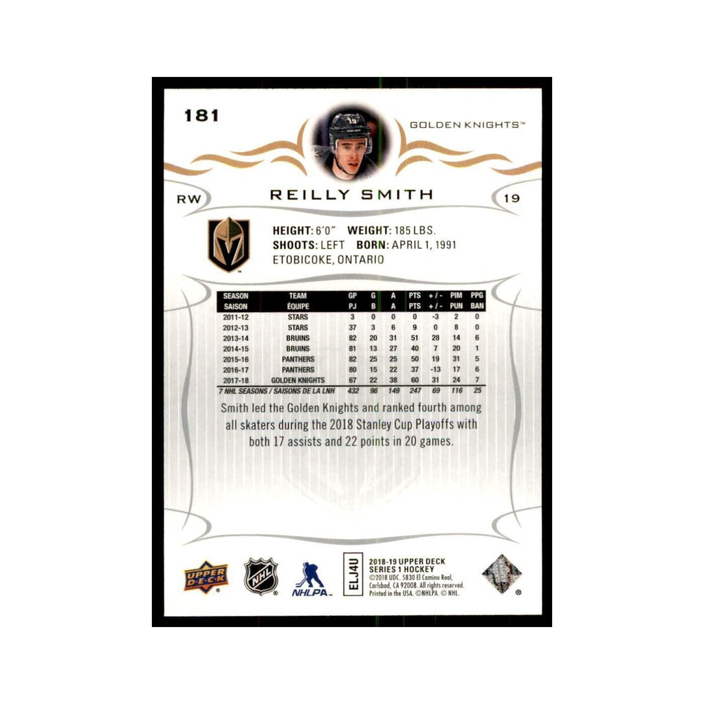 Reilly Smith 2018 Upper Deck #181 Hockey Cards Hockey Card NM