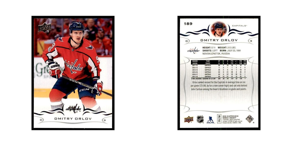 Dmitry Orlov 2018 Upper Deck #189 Hockey Cards Hockey Card NM