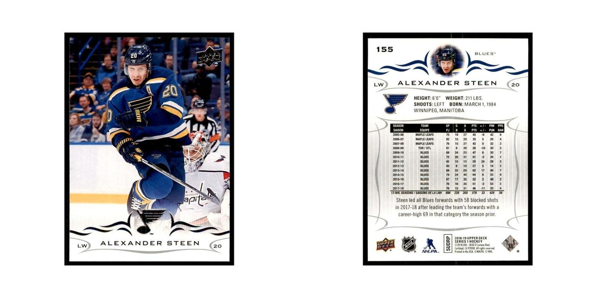 Alexander Steen 2018 Upper Deck #155 Hockey Cards Hockey Card NM
