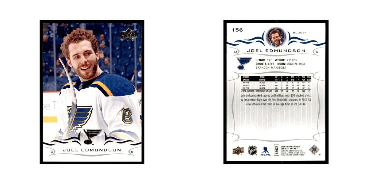 Joel Edmundson 2018 Upper Deck #156 Hockey Cards Hockey Card NM