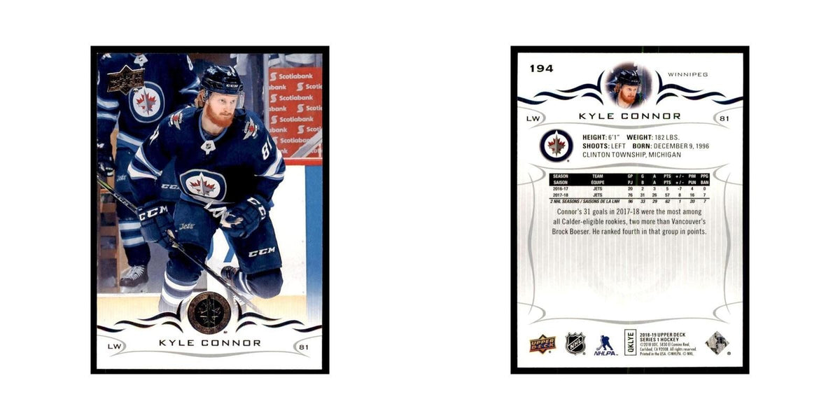 Kyle Connor 2018 Upper Deck #194 Hockey Cards Hockey Card NM