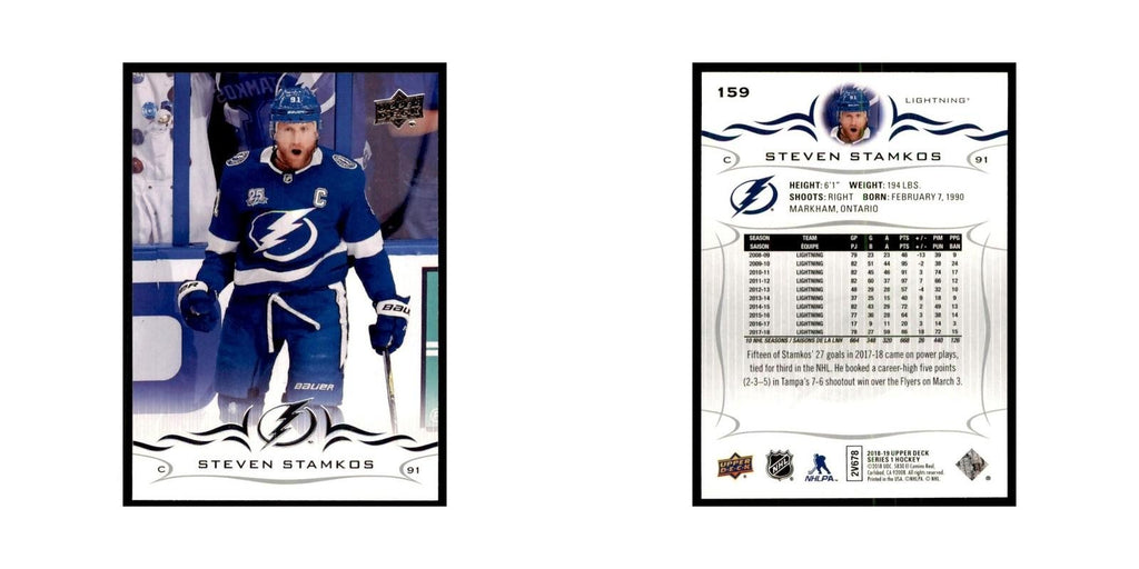 Steven Stamkos 2018 Upper Deck #159 Hockey Cards Hockey Card NM
