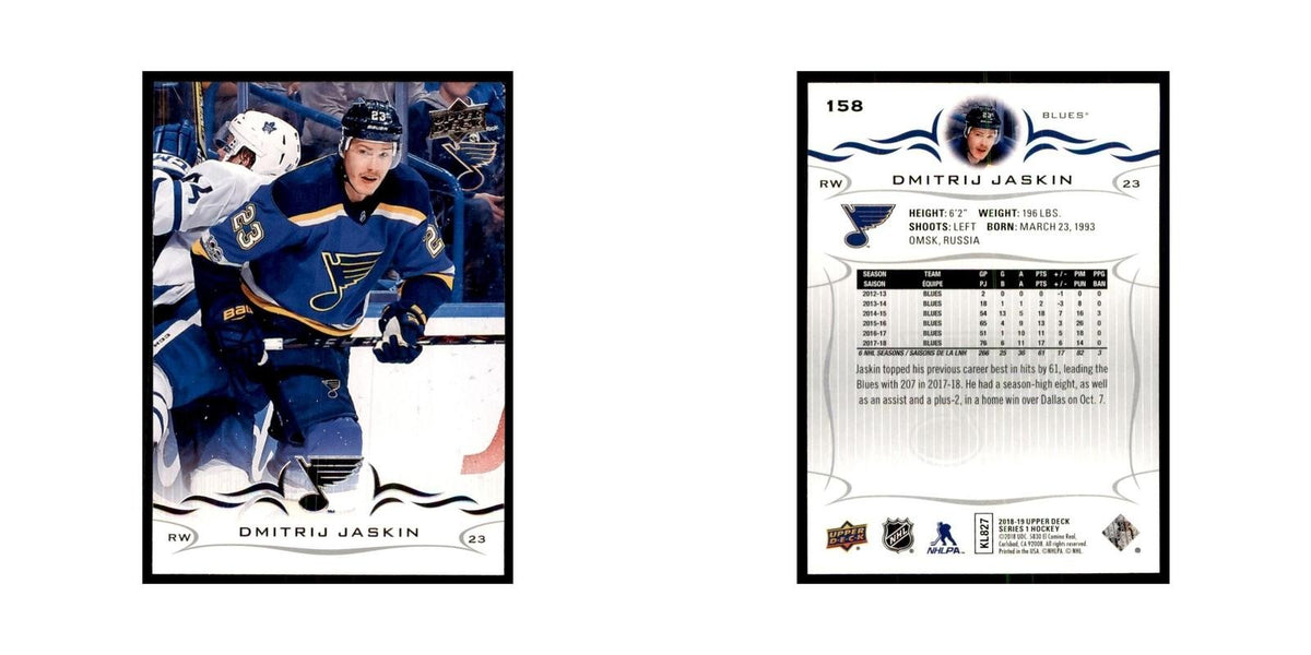 Dmitrij Jaskin 2018 Upper Deck #158 Hockey Cards Hockey Card NM