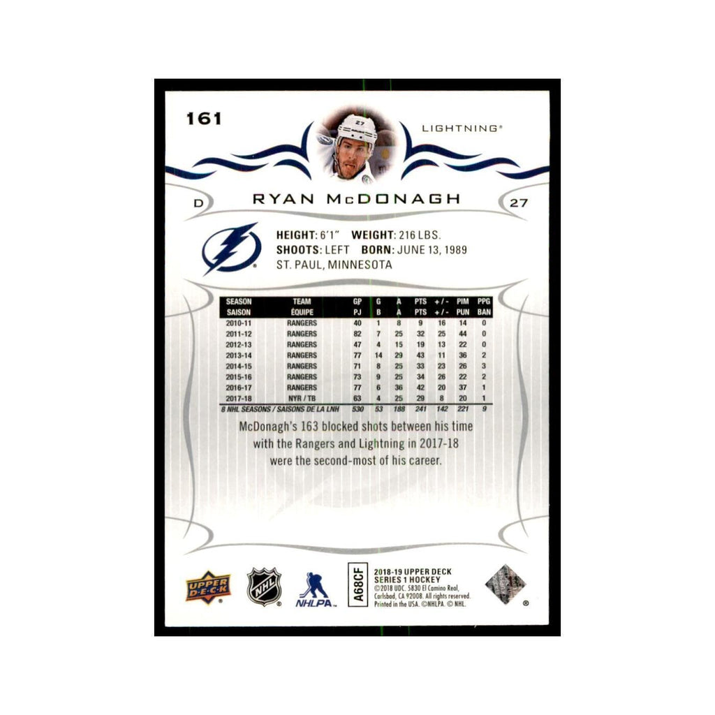 Ryan McDonagh 2018 Upper Deck #161 Hockey Cards Hockey Card NM