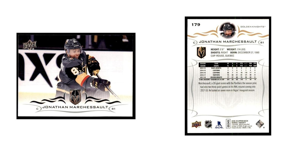 Jonathan Marchessault 2018 Upper Deck #179 Hockey Cards Hockey Card NM
