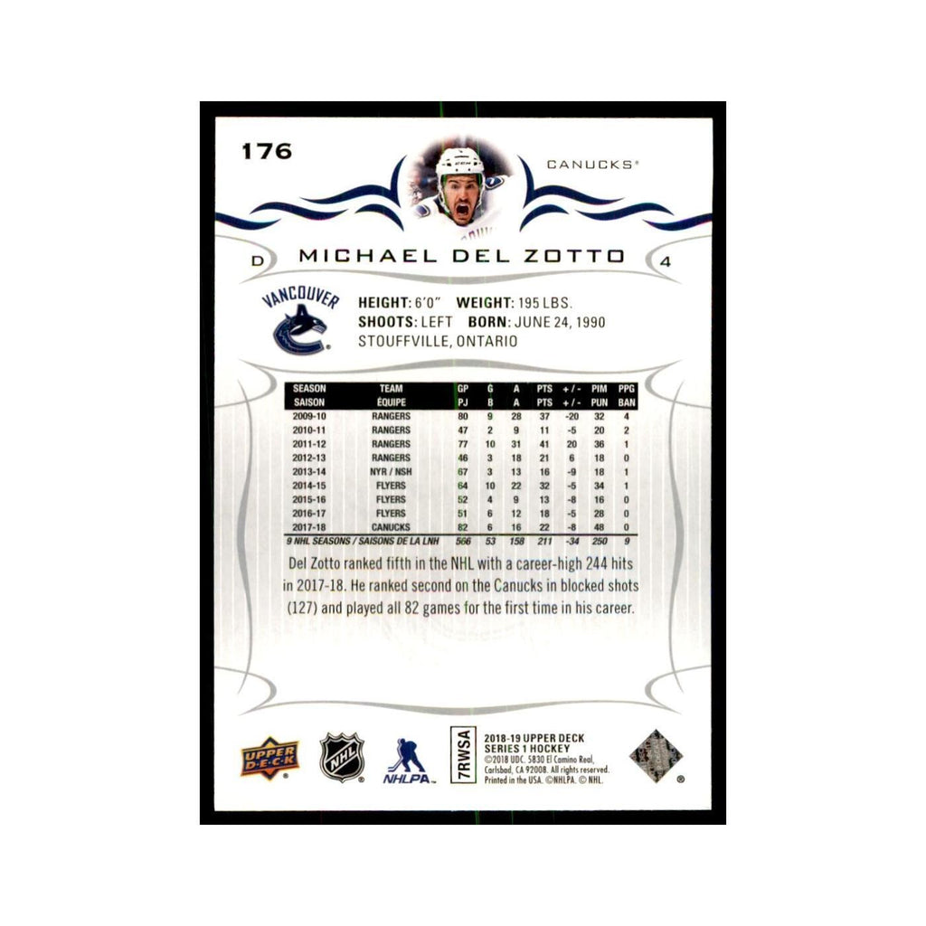 Michael Del Zotto 2018 Upper Deck #176 Hockey Cards Hockey Card NM
