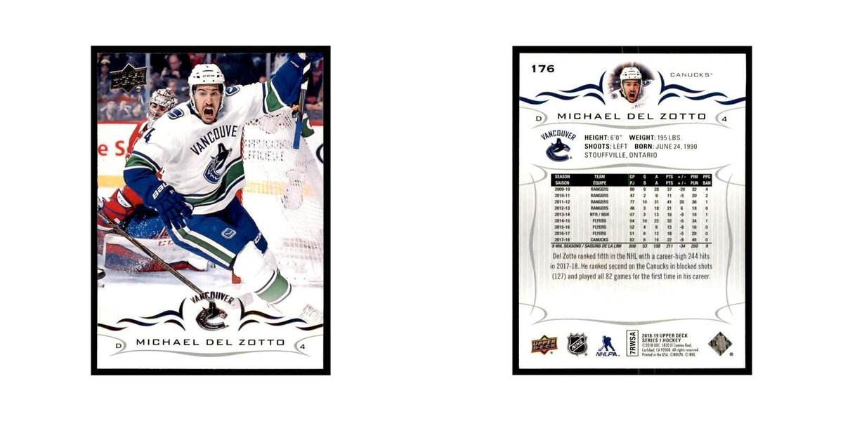 Michael Del Zotto 2018 Upper Deck #176 Hockey Cards Hockey Card NM