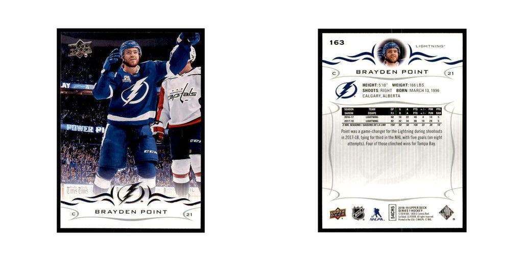 Brayden Point 2018 Upper Deck #163 Hockey Cards Hockey Card NM