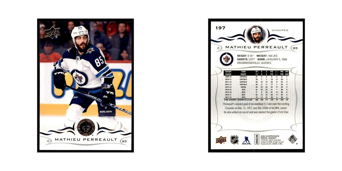 Mathieu Perreault 2018 Upper Deck #197 Hockey Cards Hockey Card NM