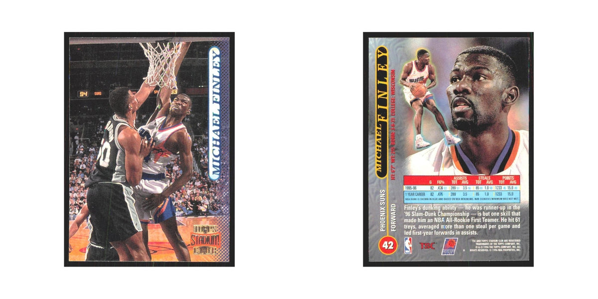 Michael Finley 1996 Stadium Club #42 Phoenix Suns Basketball Card NM