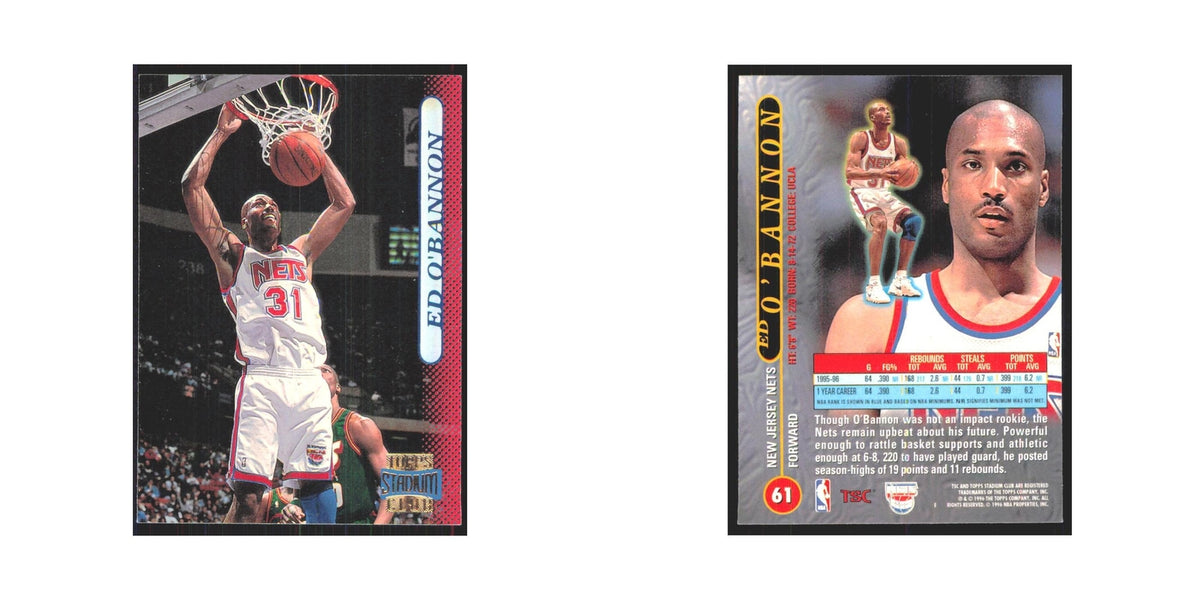 Ed O'Bannon 1996 Stadium Club #61 New Jersey Nets Basketball Card NM