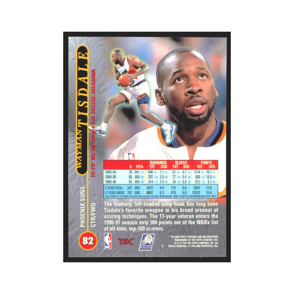 Wayman Tisdale 1996 Stadium Club #82 Phoenix Suns Basketball Card NM
