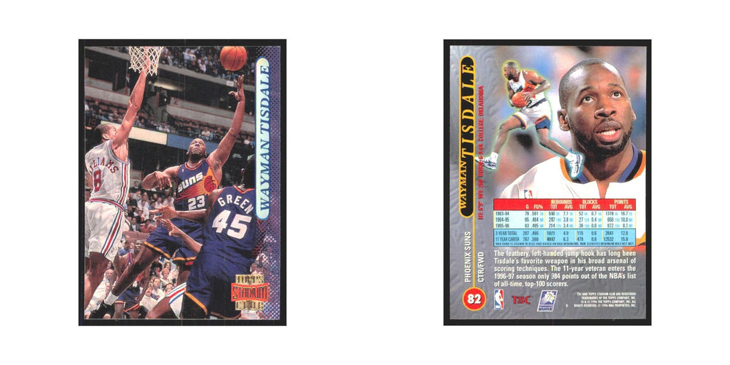Wayman Tisdale 1996 Stadium Club #82 Phoenix Suns Basketball Card NM