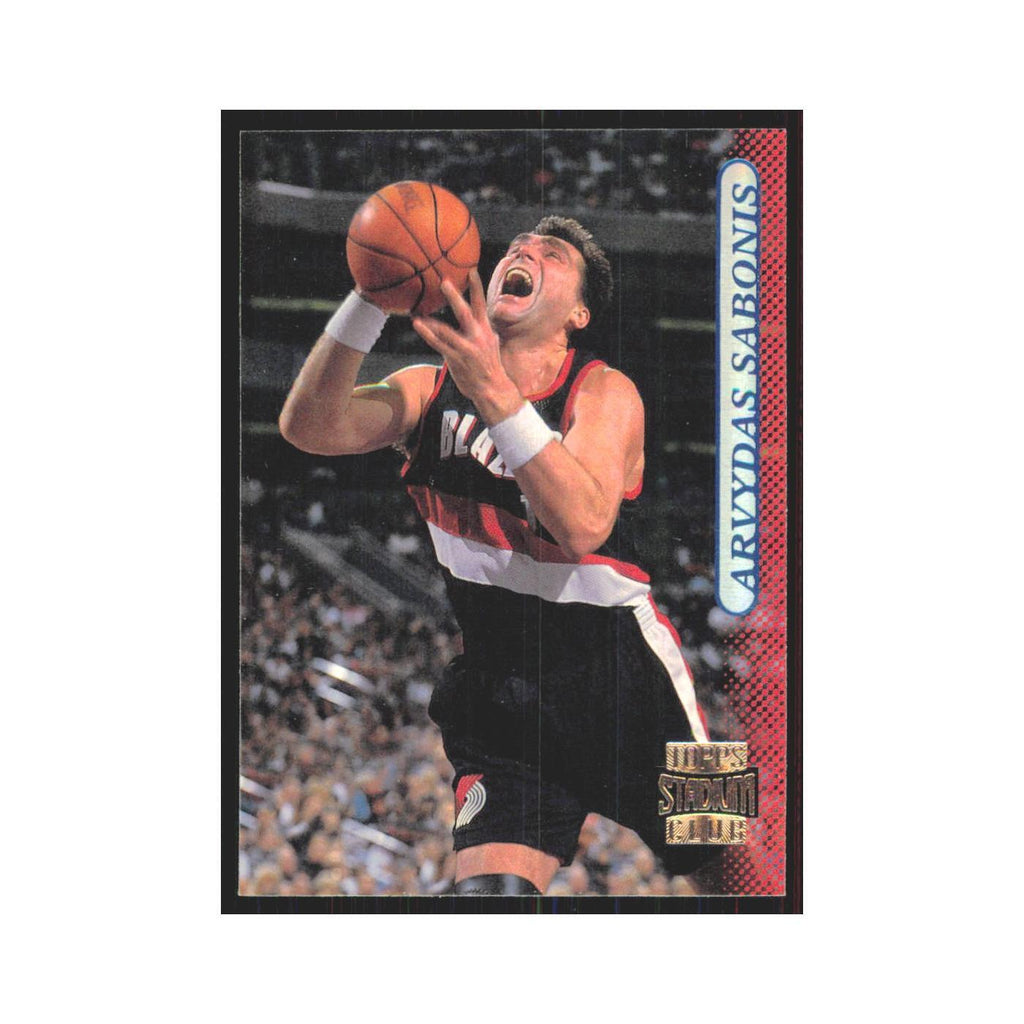 Arvydas Sabonis 1996 Stadium Club #33 Portland Trail Blazers Basketball Card NM