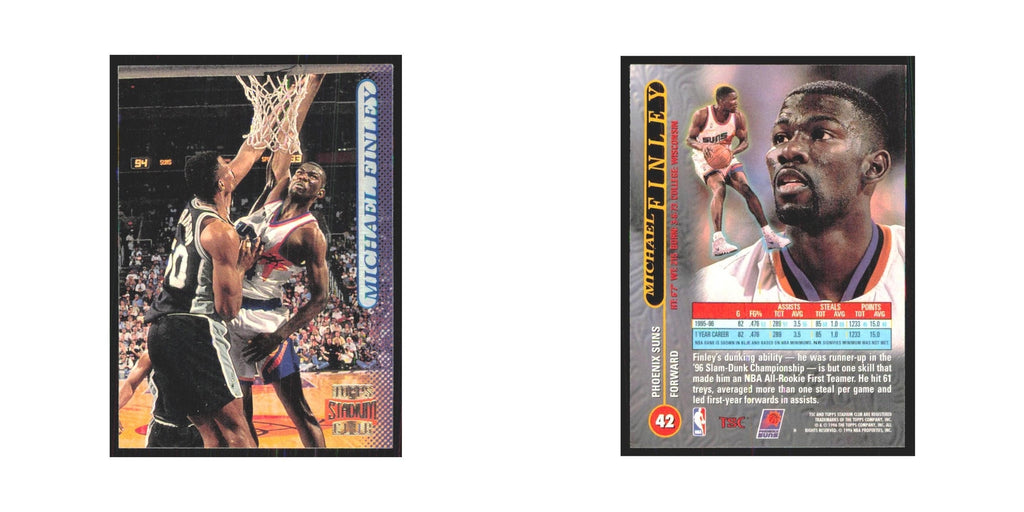 Michael Finley 1996 Stadium Club #42 Phoenix Suns Basketball Card NM