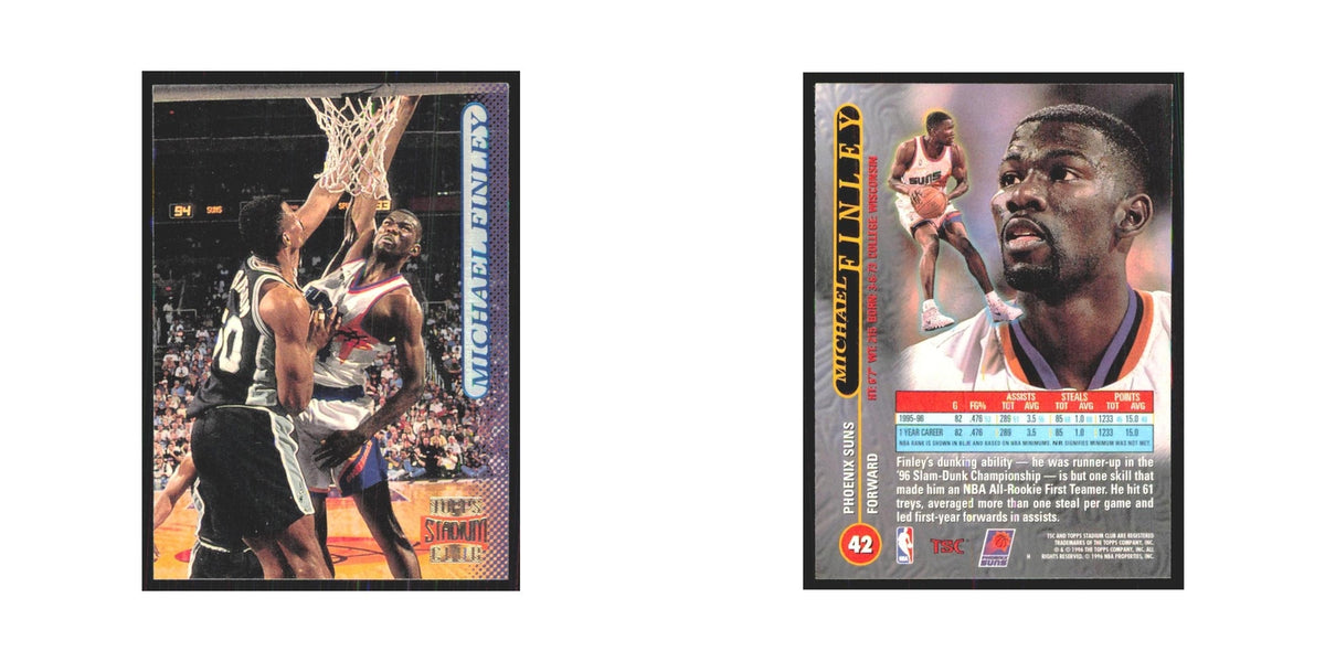 Michael Finley 1996 Stadium Club #42 Phoenix Suns Basketball Card NM