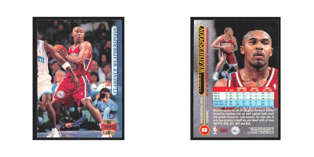 Clarence Weatherspoon 1996 Stadium Club #88 Philadelphia 76ers NM