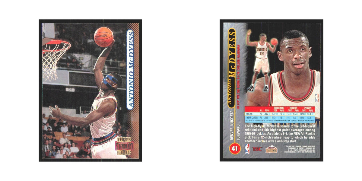 Antonio McDyess 1996 Stadium Club #41 Denver Nuggets Basketball Card NM