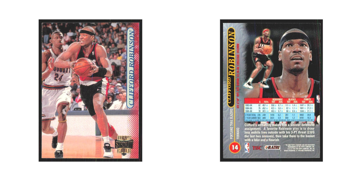 Clifford Robinson 1996 Stadium Club #14 Portland Trail Blazers NM