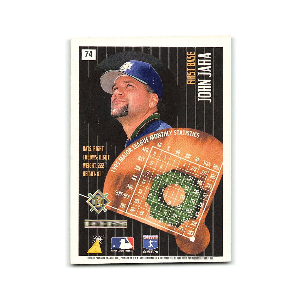 John Jaha 1996 Pinnacle Summit #74 Milwaukee Brewers Baseball Card NM
