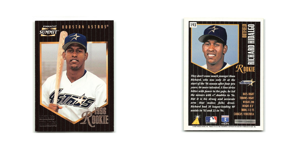 Richard Hidalgo Rookie 1996 Pinnacle Summit #193 Houston Astros Baseball Card NM