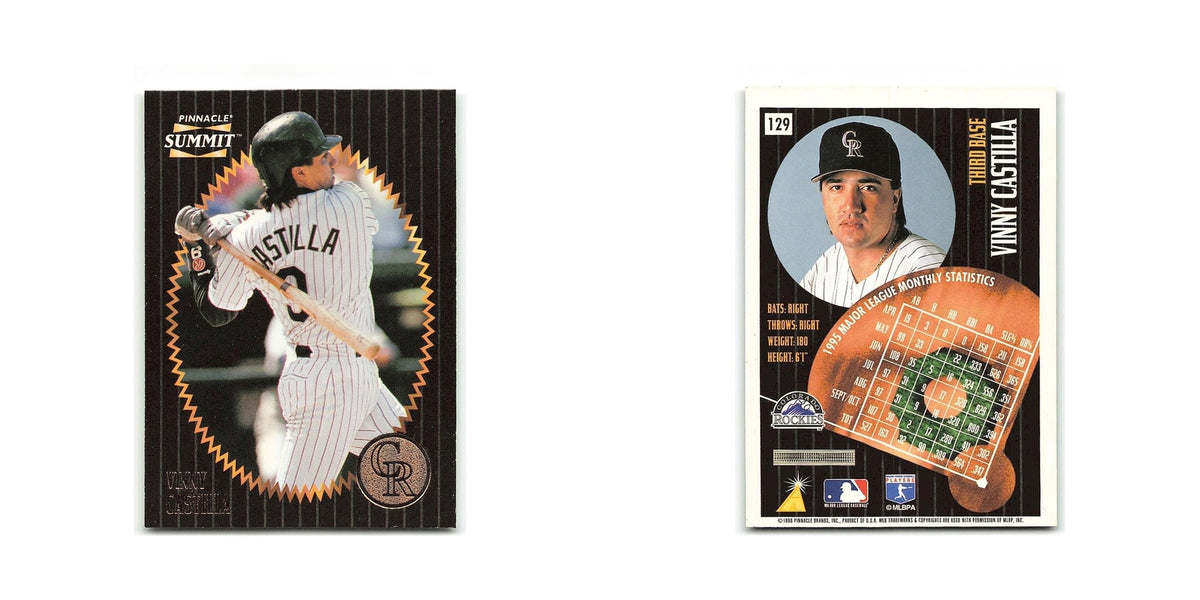 Vinny Castilla 1996 Pinnacle Summit #129 Colorado Rockies Baseball Card NM
