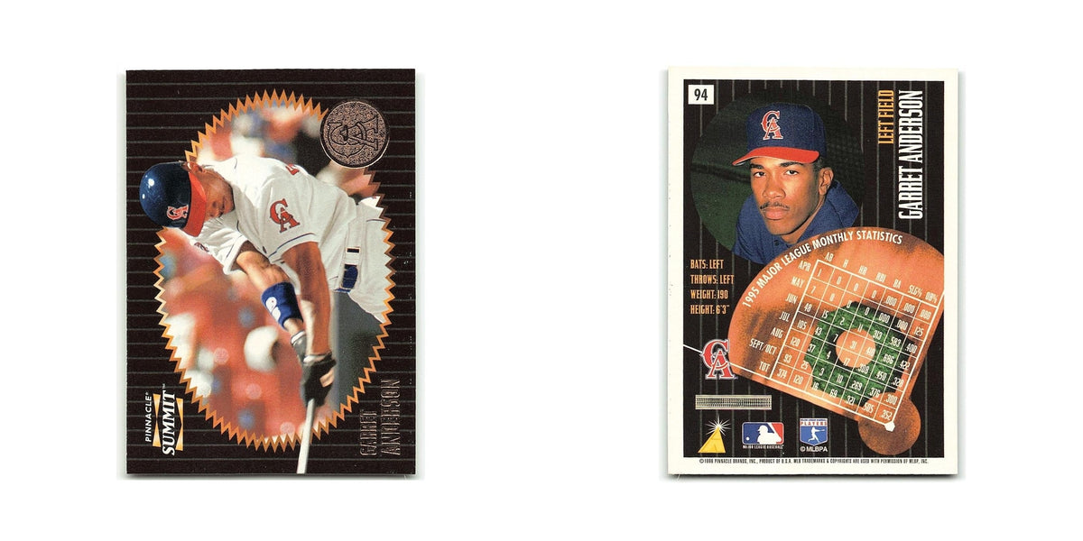Garret Anderson 1996 Pinnacle Summit #94 California Angels Baseball Card NM