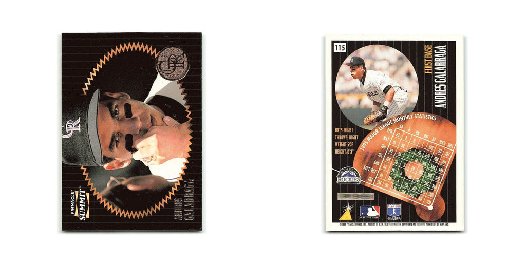 Andres Galarraga 1996 Pinnacle Summit #115 Colorado Rockies Baseball Card NM