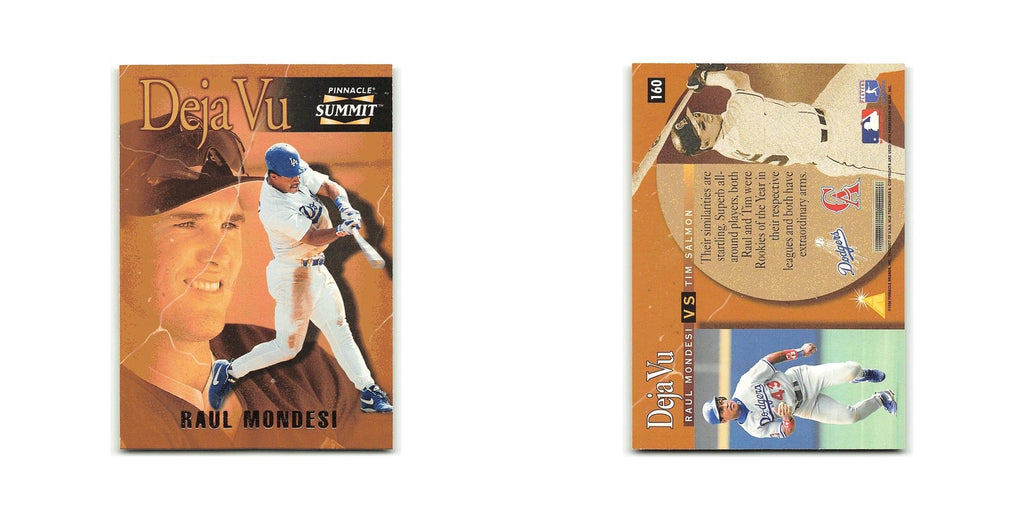 Raul Mondesi Tim Salmon 1996 Pinnacle Summit #160 Deja Vu Baseball Card NM