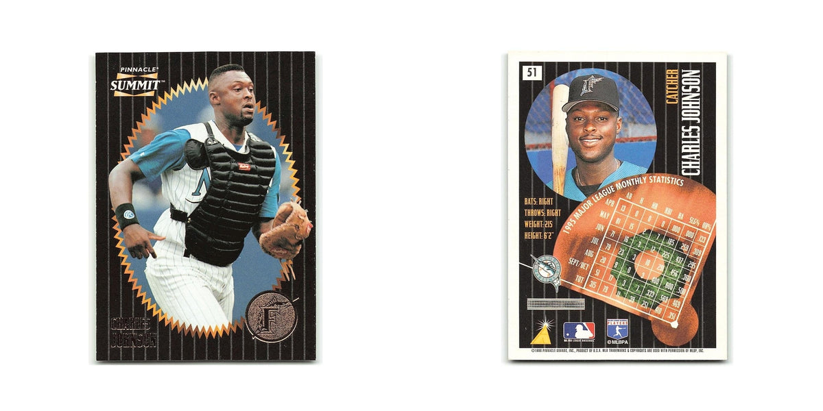 Charles Johnson 1996 Pinnacle Summit #51 Florida Marlins Baseball Card NM